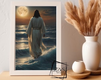 Jesus Walks on the Water - Jesus Christ Art - LDS art - Missionary gift - Christian art - Jesus art - LDS Christ Art - LDS art Print