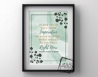 President Nelson Quotes - LDS Conference Quotes - General Conference Quotes - LDS Quotes - Spirit speaks - Religious quotes - Mormon quotes