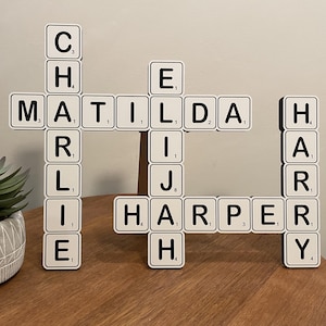 Personalised Board Game Style Family Name / Word Sign