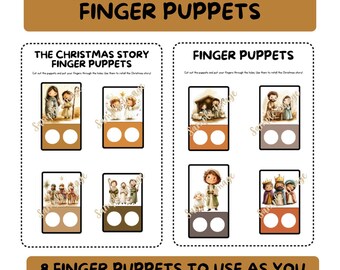The Christmas Story Finger Puppets - Sunday School Craft (digital ...