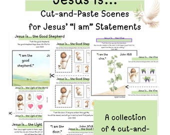 Jesus Is... Cut and Paste Activity: Bible Verse Art for Kids (PDF Download