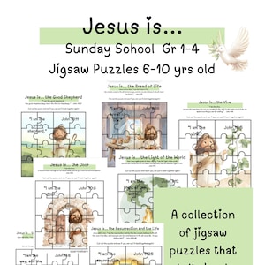 Jesu "JAG ÄR"-uttalanden pussel – söndagsskoleaktivitet (PDF)