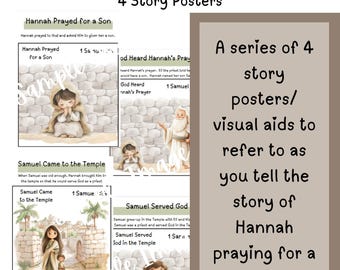 Hannah Prays for Samuel Story Posters: Sunday School Visual Aid (PDF Download)
