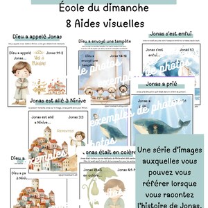 Jonas et le grand poisson -Jonas et la baleine Activités de l'école du dimanche Ancien Bible Fichier PDF Références visuelles en couleur