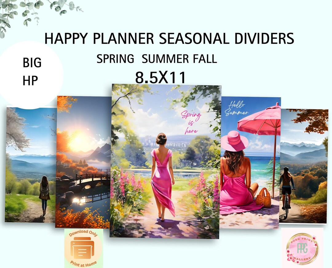 Printable Seasonal Dividers - Spring, Summer & Fall for BIG HP ...