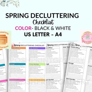 Spring Decluttering Checklist Printable Home and Garden Cleaning ...