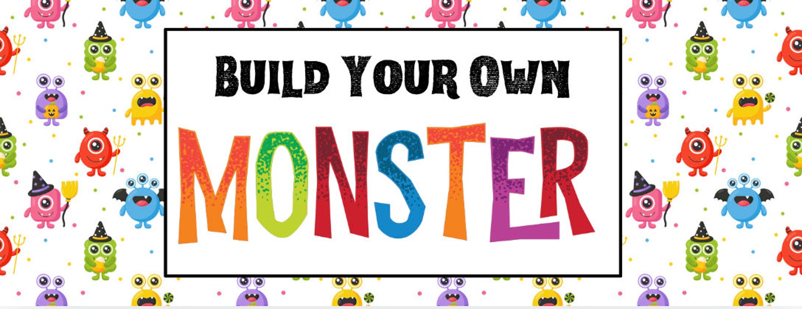 Halloween Printable Make Your Own Monster Bag Topper Monster Favor ...