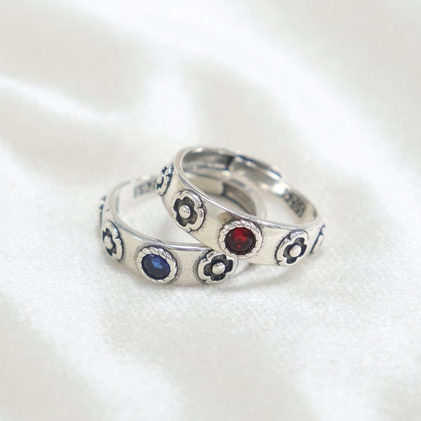 Howls Moving Castle Ring, Howls Ring ingelegd met glanzende diamanten, een paar S925 zilveren huilende ringen Sophie ringen, paar ring, anime ringen