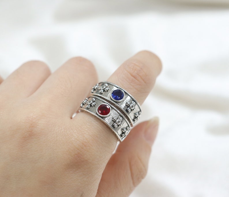 Howls Moving Castle Ring,Howls Ring Inlaid with Shiny Diamonds, A pair of S925 Silver Howling Rings Sophie Rings, Couple Ring, Anime Rings image 5