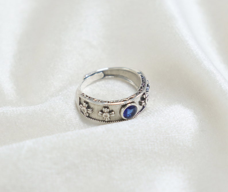 Howls Moving Castle Ring,Howls Ring Inlaid with Shiny Diamonds, A pair of S925 Silver Howling Rings Sophie Rings, Couple Ring, Anime Rings image 3