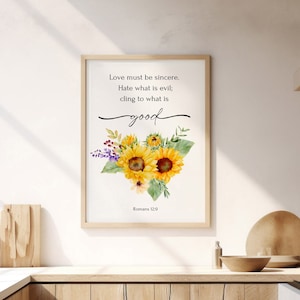 Poster Römer 12 12 - Christliche Wanddekoration 40x60cm | Rahmen Stil