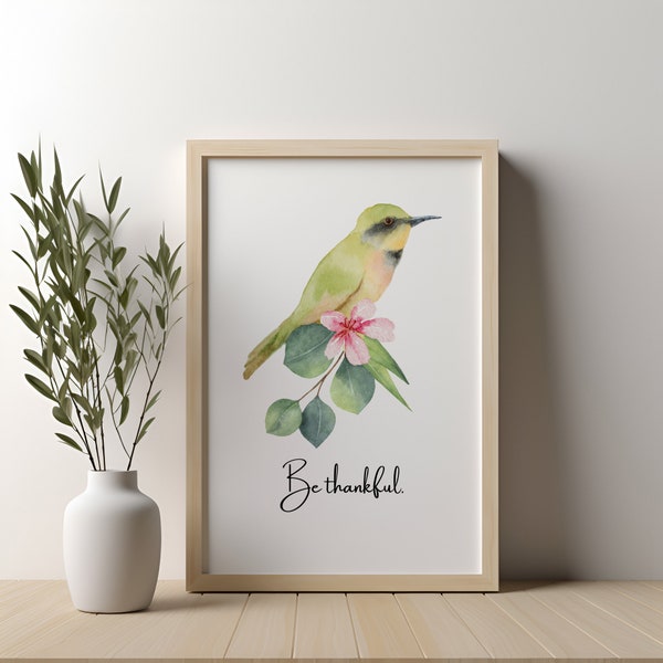 Christian Decor, Bird Print, Minimalist Wall Art, Digital Prints, Inspirational Words, Cottage Core Art, Printable Wall Art, Christian Art