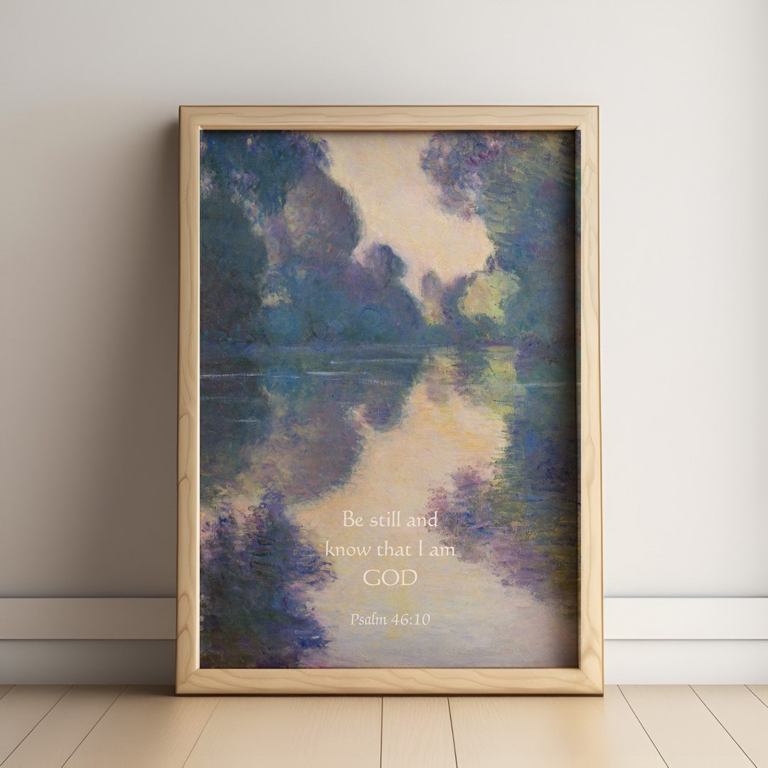 Cottage Scripture Image Psalm 46:10 Farmhouse Decor, Cottage Core, Inspirational Bible Verse ...