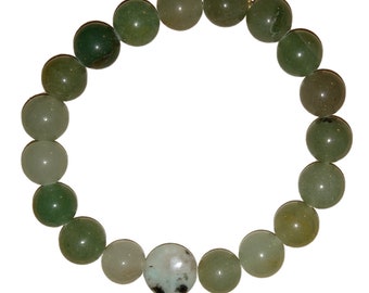 6.5 Inch Green Aventurine Stretch Bracelet