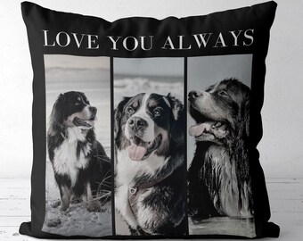 Dog Memorial Gift Custom Pet Pillow Dog Loss Gift for Dog Owners, Dog Remembrance Gift Pet Memorial Pillowcase with Picture Dog Keepsake