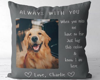 Dog Memorial Gift Personalized Pet Memorial Pillow Dog Bereavement Pillowcase Dog Memorial Picture Cushion Dog Keepsake