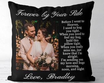 Loss of Husband Gift Memorial Pillow Sympathy Gift Loss of Parent  Bereavement Gift Husband Memorial Photo Pillowcase Grief Widow Gift
