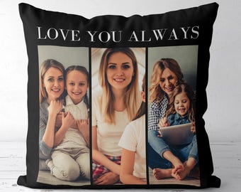Custom Pillow Picture Collage Gift for Mom, Mother’s Day Memorial Gift Personalized Pillow Case Step Mom Gift, Bonus Mom Birthday Gift