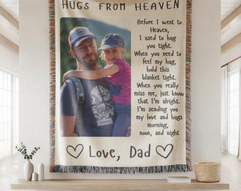 Deceased Memorial Gift Memorial Blanket Sympathy Dad Memorial Gift Personalized Memorial Gifts Loss of Father