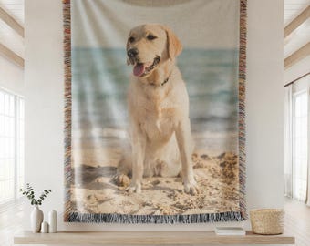 Manta personalizada com foto do seu pet, manta com foto do seu cachorro, presente de homenagem póstuma, lembrança para quem perdeu um cachorro, presente personalizado para amantes de animais.