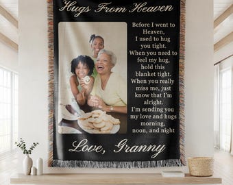 Loss of Grandma Personalized Memorial Blanket Loss of Parent Bereavement Gift Deceased Loved One Sympathy Gift