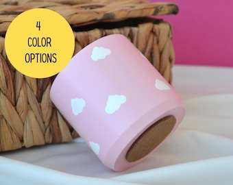 Cloud Unique Plant Pot with Drainage for Office Desk, Mini Desk Planter with Clouds, Cute Windowsill Cactus Planter