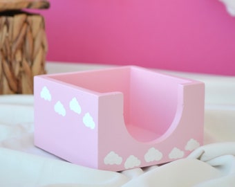 Cloud Desk Organizer Memo Cube Holder, Paper Organizer for Desk, Cloud Note Holder for Office Desk, Concrete Office Desk Organizer