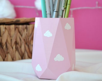 Cloud Cute Pen Cup for Desk, Office Desk Gift for Him Unique Pen Holder, Toothbrush Holder for Bathroom