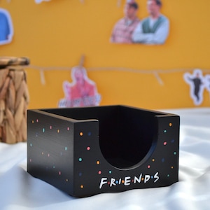 Porta bigliettini Friends per scrivania, organizer in cemento per carta, porta bigliettini Friends