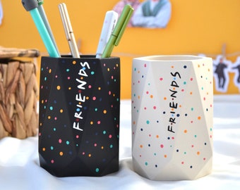 Friends Pen Holder for Desk Organizer, Friends Organizer Makeup Brush Holder, Pen Holder for Men Toothbrush Holder
