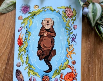 Sea Otter art print