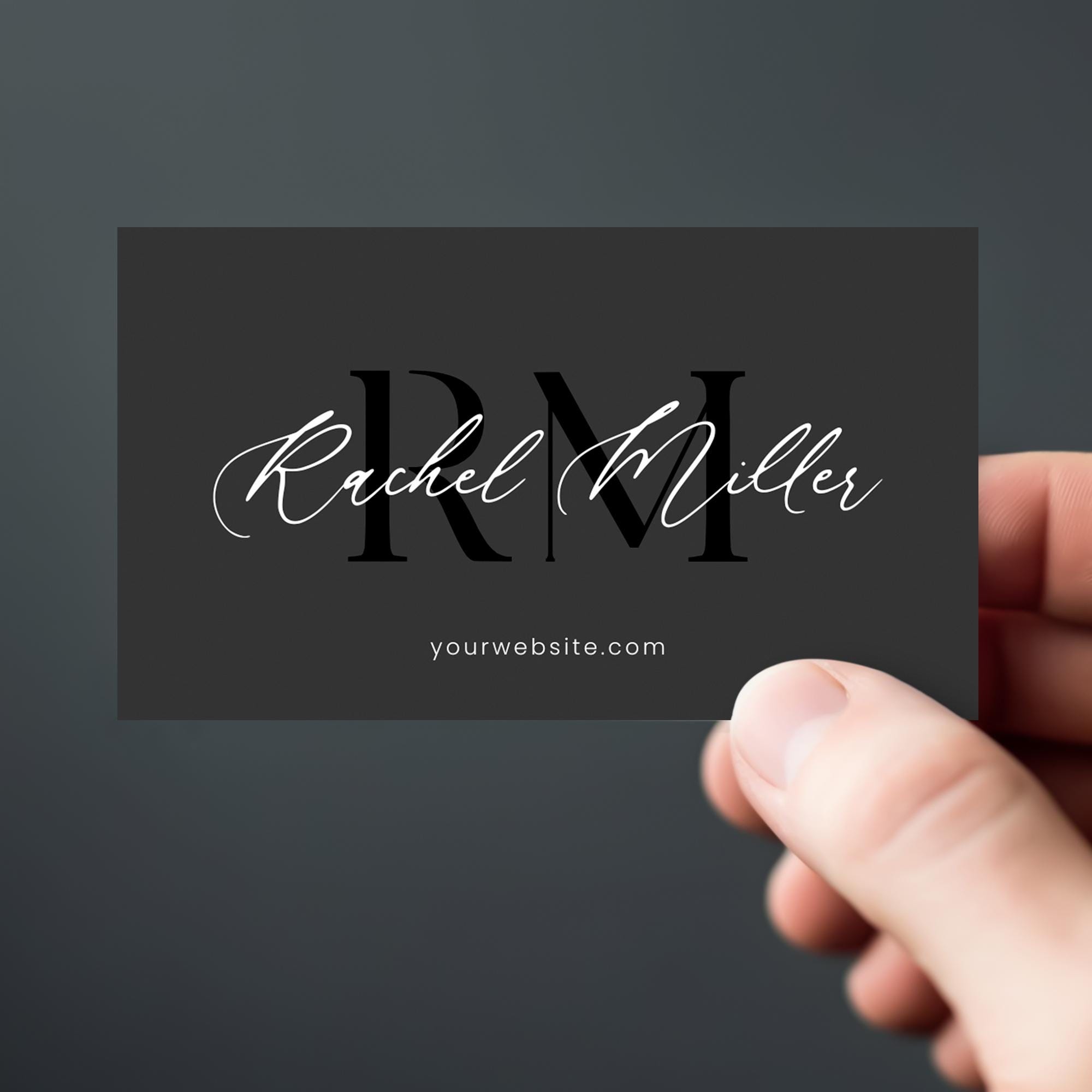 Editable Minimalist QR Code Business Card Template, DIY Modern Business ...