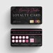 Black & Pink Loyalty Card Stamp Template, Editable VIP Rewards Card ...