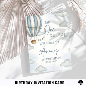 Editable Birthday Invitation / Canva Template / Digital Birthday Card / Printable Invite / DIY Party Card / Birthday Invite Digital Download