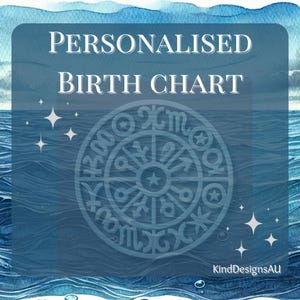 Mapa astrológico de nascimento personalizado - TEMA OCEANO AZUL - Leitura de mapa natal personalizada e aprofundada, relatório de astrologia