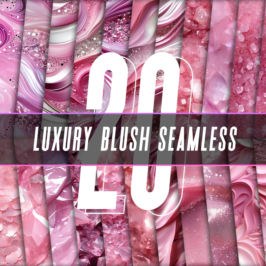Luxury Blush Digital Papers, Seamless Peach Pink Sequin Violet Textures ...