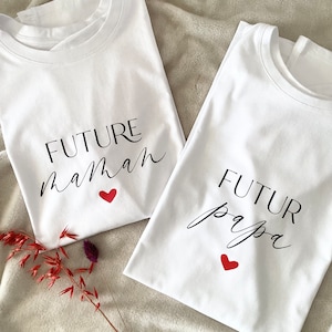 annonce grossesse t-shirt future maman futur papa image 1