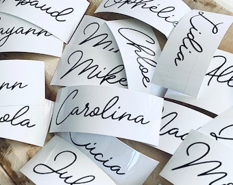 First name sticker - wedding decoration