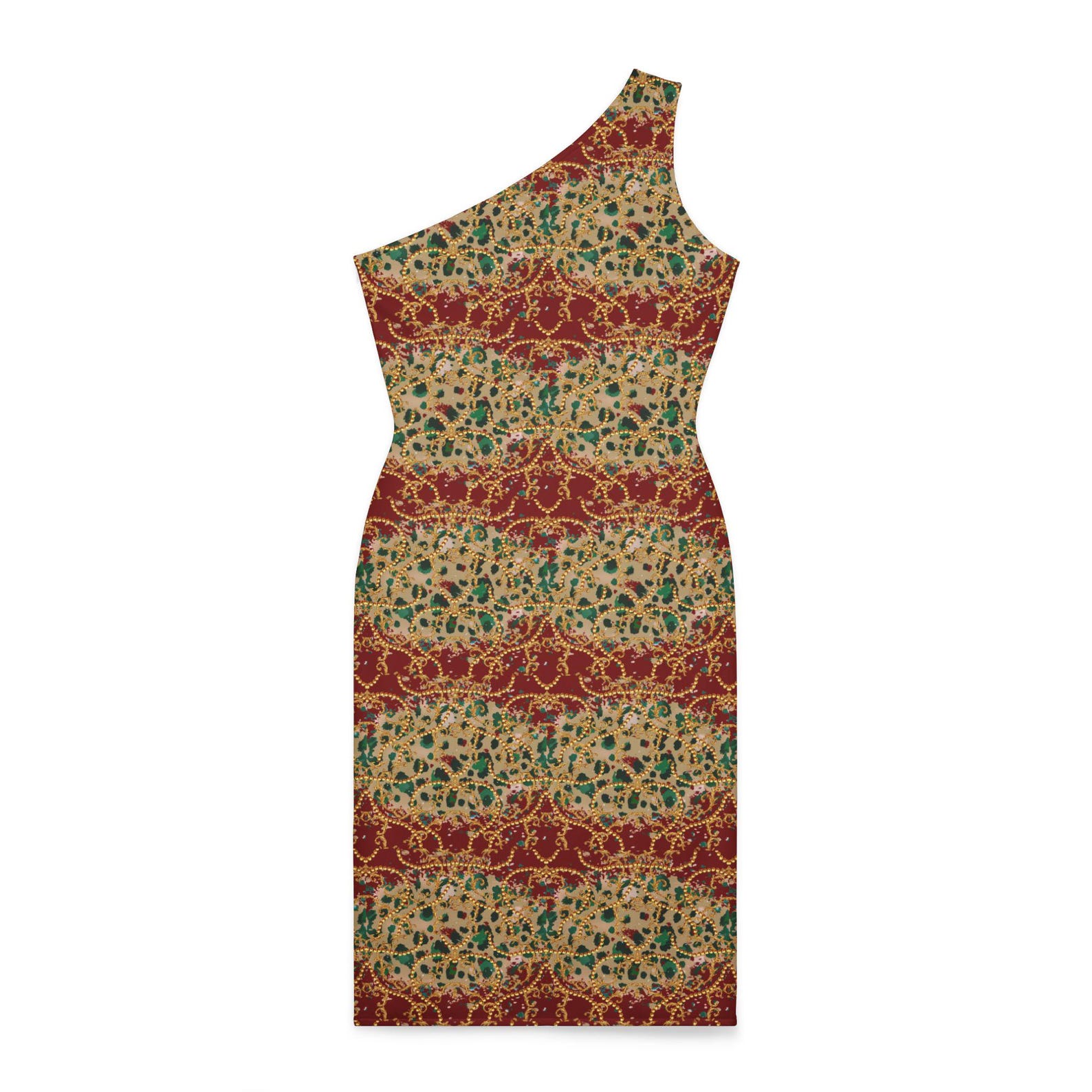 Green Leopard Waist Tie Dress main image 1
