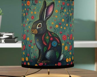 Bunny Rabbit Table Lamp, Woodland Nursery Decor, Cute Night Light for Kids, Unique Gift for Baby