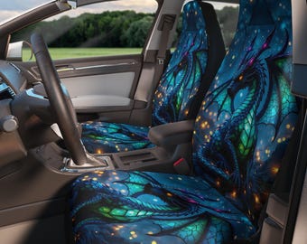 Dragon Seat Cover, Fantasy Car Interior Decor - Unique Gift for Dragon Lovers, Car Enthusiasts, Birthday Gift, Vehicle Accessories, Custom
