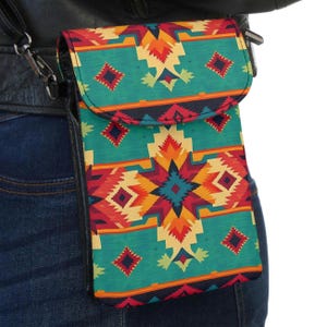 Tarjetero para teléfono móvil con diseño de vaquera occidental, funda tribal para teléfono, funda bohemia para teléfono, billetera para teléfono móvil con plumas del suroeste