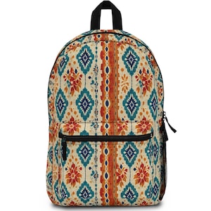 Boho Style Backpack: Vibrant Floral Travel Daypack