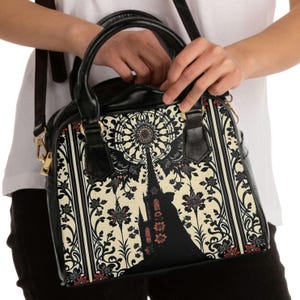 Gothic Shoulder Handbag, Dark Academia Crossbody Bag, Witchy Purse, Gothic Fairytale Accessory, Halloween Handbag