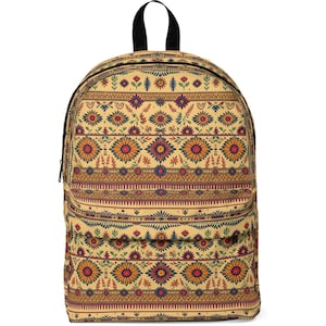 Southwestern Backpack, Classic Bag, Boho Aztec School Knapsack, Tribal Travel Rucksack, Vintage Ethnic Daypack