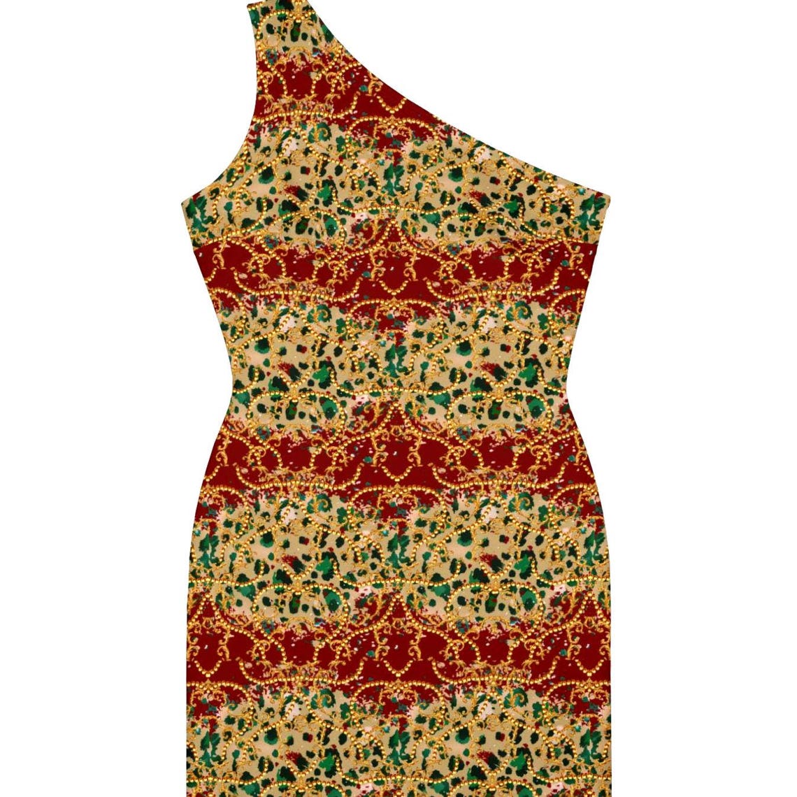Franken-Leopard Black and Green Shirt Dress