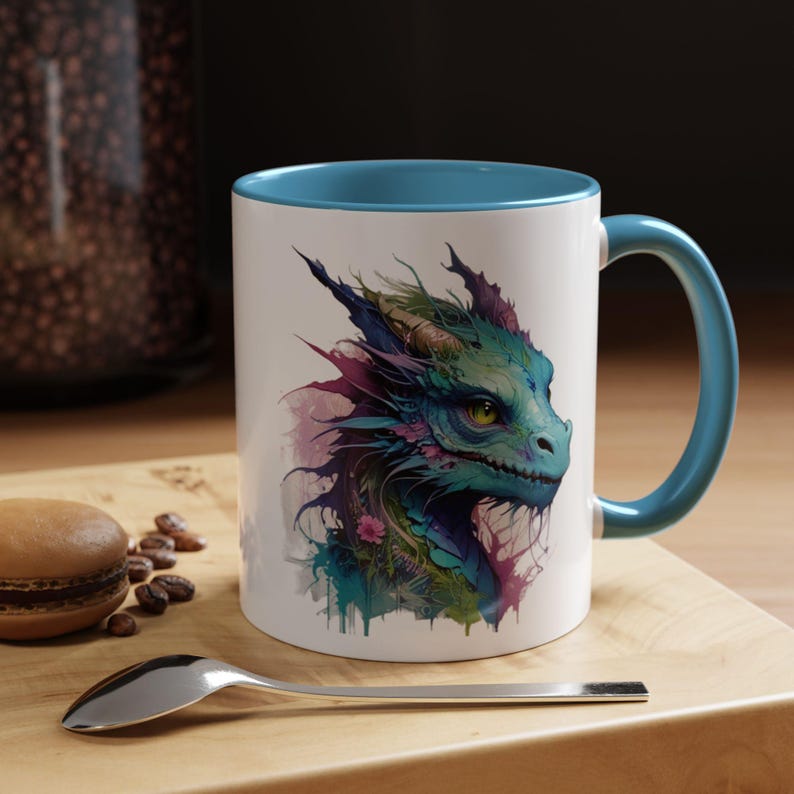 Watercolor Dragon Coffee Mug: Fantasy Art Ceramic Cup (11, 15oz) - Etsy