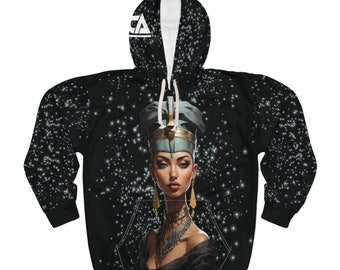 Unisex Pullover Queen Nefertiti Hoodie (AOP)