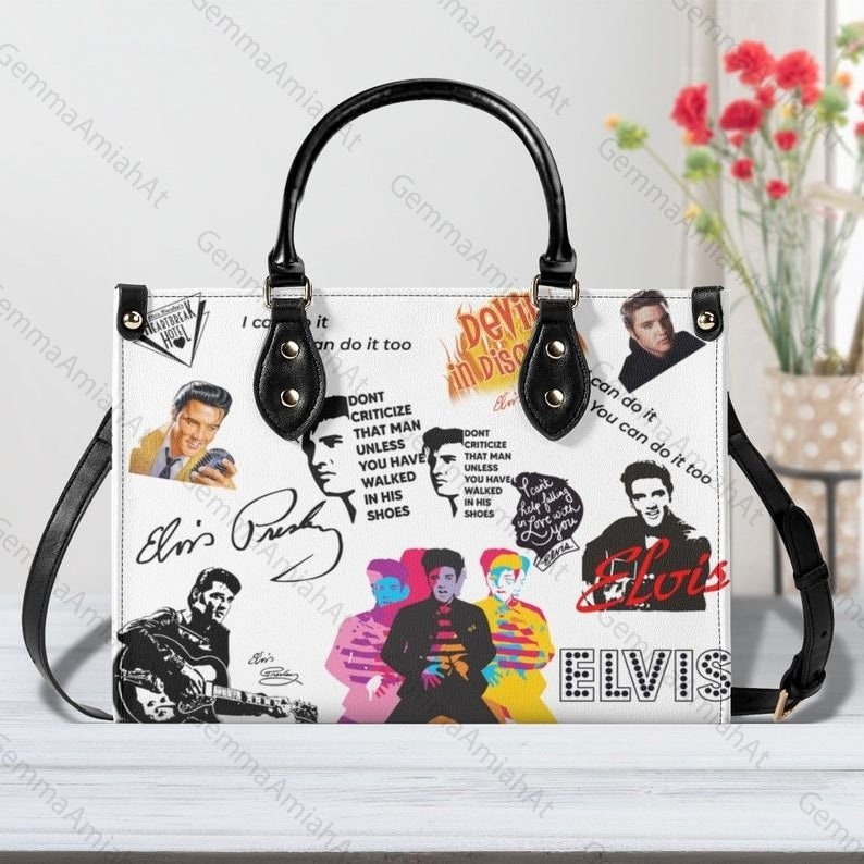 Elvis Presley Leather Handbag, Elvis Presley Handbag