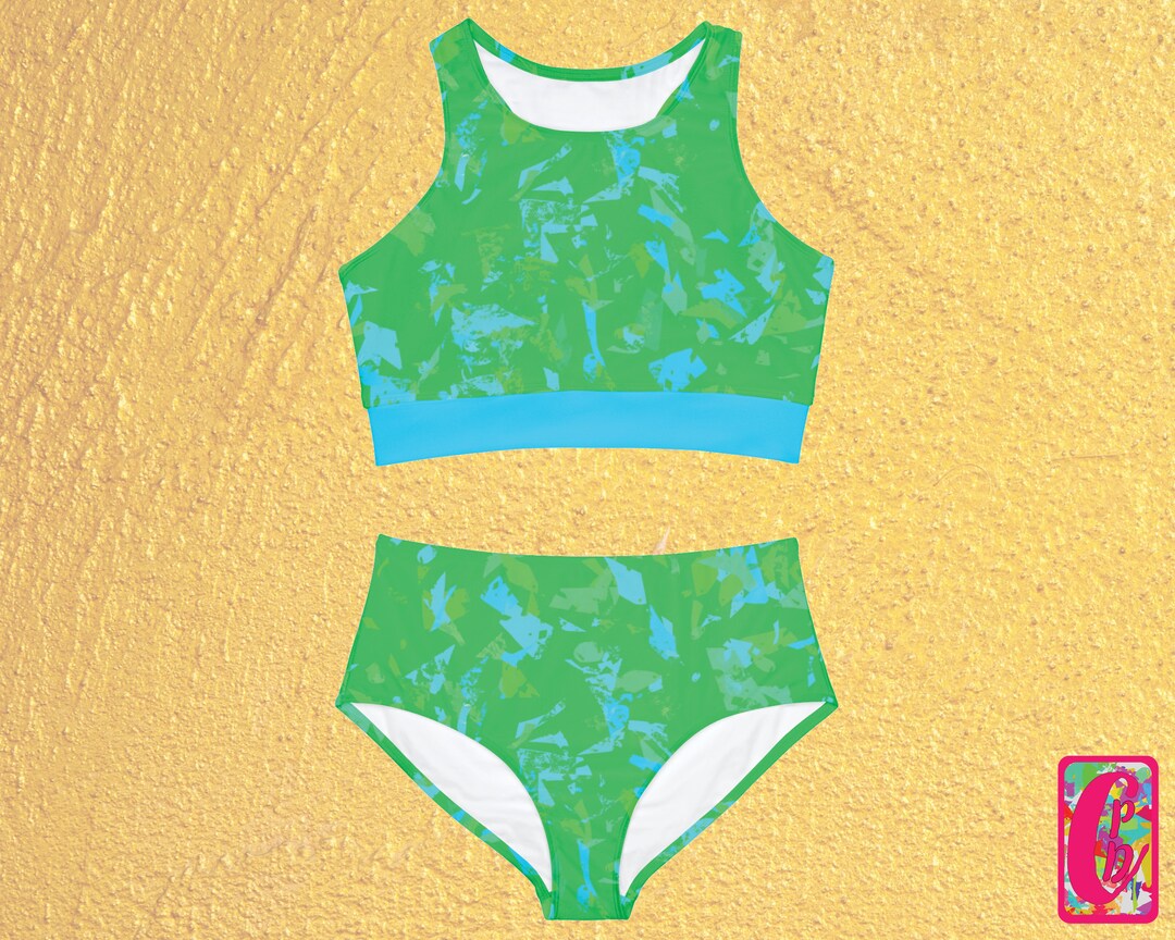 Bikini, Sporty Modest Swimwear, Water Sports Outfit, Athletic Two-piece ...